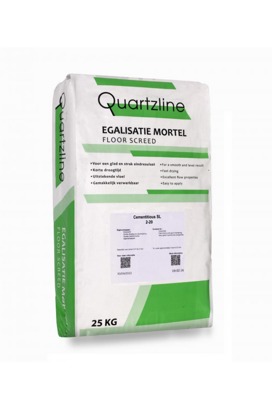 Cementitious SL Underlayment 2-20mm - A self-levelling, cementitious, mineral casting compound.